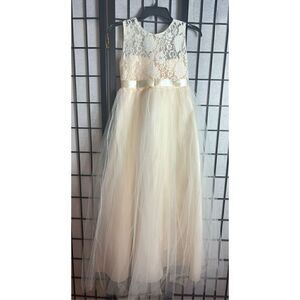 Baihui Ivory Lace/Tulle Party Dress